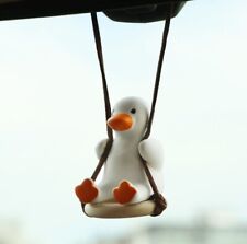 Swinging Chubby Duck Rear View Mirror Hanging Ornament Cute Car Accessories