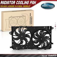 Dual Radiator Cooling Fan W Shroud Assembly For Buick Lacrosse 10-16 Chevrolet