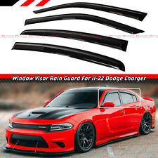 For 2011-2022 Dodge Charger Premium Aero Black Window Visor Rain Guard Deflector