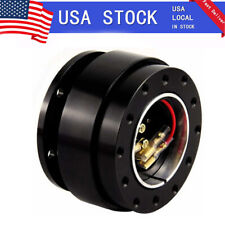 Black Quick Release Hub Adapter Snap Off Boss Kit For Car 6 Hole Steering Wheel