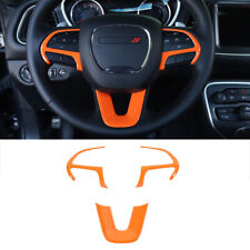 Orange Steering Wheel Cover Trim Bezels Decal For Dodge Charger Challenger 2015