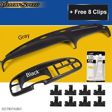 Fit For 98-02 Dodge Ram Pickup Abs Dash Bezel Dashboard Cover Overlay Wclips