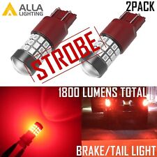 Alla Lighting Led 7443 Strobe Blinking Flashing Brake Light Bulb Safety Warning