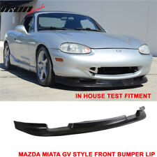Fits 99-00 Mazda Miata Mx-5 Gv Style Front Bumper Lip Spoiler Unpainted Pu