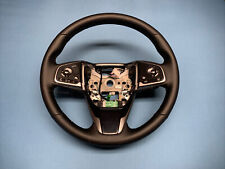 17 - 19 Honda Cr-v Heated Steering Wheel Black Leather Paddles Oem