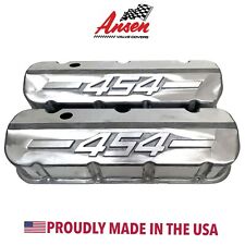 Big Block Chevy 454 Tall Valve Covers Unfinished W Raised Logo - Ansen Usa