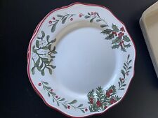 Set 5better Homes Gardens Heritage Collection Dinner Plates Holly Berries