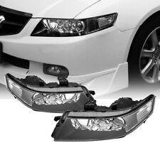 Headlights Projector Headlamps Black Housing Leftright For 2004-2007 Acura Tsx