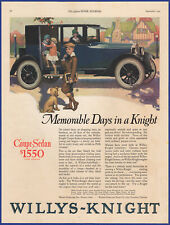 Vintage 1924 Willys-knight Coupe Sedan Motor Car Automobile 1920s Print Ad
