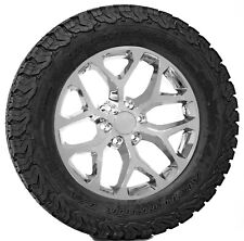 Chevy 20 Snowflake Chrome Wheels Bfg Tires For 2000-24 Silverado Tahoe Suburban