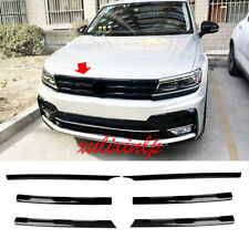 For 2018-2021 Volkswagen Tiguan Glossy Black Front Center Mesh Grille Grill Trim