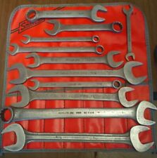 Snap-on Wrench Assortment. 6 Combo 5 Open End 8 Pocket Sleeve See Description