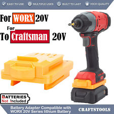 Adapter For Worx 20v 6pin Li-ion Battery To For Craftsman 20v Cordless Tools New
