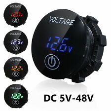 12v-24v Car Marine Motorcycle Led Digital Voltmeter Voltage Meter Battery Gauge