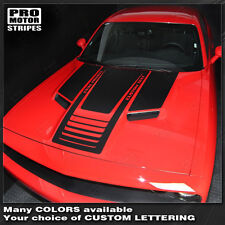 Dodge Challenger Hood Stripes Decals W Optional Text 2008 2009 2010 Pro Motor