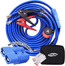 Topdc Jumper Cables W Quick Connect Plug 1 Gauge 25 Ft 700amp Heavy Duty Cable