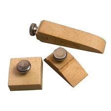 Kvmorze 3pcs Wooden Sandpaper Block Set Square Bevel Wedge Hand Sanding Bloc...