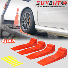 4 Pack Plastic Tire Skates For Tow Truck Wrecker Rollback Carrier Safety Orange