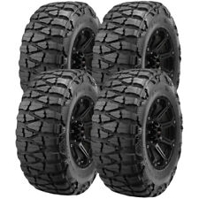 Qty 4 33x12.50r17lt Nitto Mud Grappler 120q Load Range E Black Wall Tires