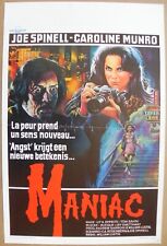 Maniac 1980 Belgian Poster William Lustig Tom Savini Caroline Munro Joe Spinell