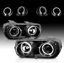 Projector Headlights For 1994-1997 Acura Integra Led Halo Ring Black Headlamps