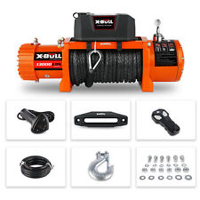 X-bull 13000lb Winch Electric Winch 12v Synthetic Rope Trailer Towing Truck