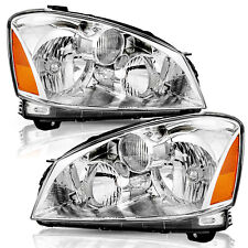 For 2005-2006 Nissan Altima 4dr Halogen Chrome Headlights Headlamps Leftright