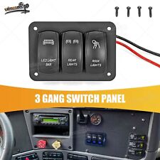 3 Gang Onoff Toggle Rocker Switch Panel Blue Light Fit Jeep Wrangler Tj Jk Jl