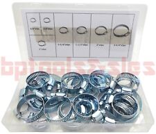 34pc Hose Clamp Assorted Set Worm Gear Hose Pipe Fitting Clamp Assortment Kit