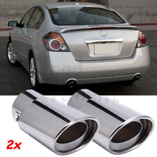 For Nissan Altima Rogue Chrome 2pc Stainless Steel Exhaust Pipe Tail Muffler Tip