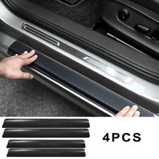 4 Car Door Plate Sill Scuff Cover Anti-scratch Sticker Carbon Fiber Accessories