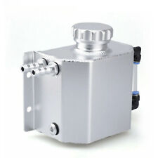Universal Aluminum Coolant Radiator Overflow Reservoir Expansion Tank Silver 1l