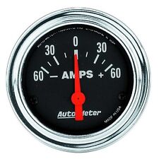 Autometer 2586 Ammeter 60-0-60 Amp Rep Ammeter Traditional Chrome 60-0-60 Amp