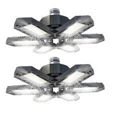 2pack Led Garage Light 600w 900000lm Deformable Bright Shop Ceiling Bulb Lamps