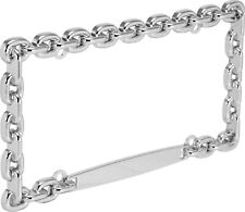1 Pc Chrome Plated Zinc Metal Chain License Plate Frame