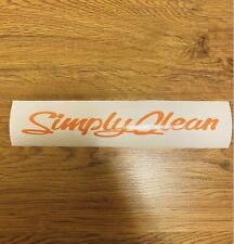 Orange Jdm Simply Clean Stickers Decal 8.5 In