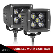 2x 3inch Cree Led Cube Pods Work Light Bar Spot Beam Driving Fog Offroad 4wd Suv