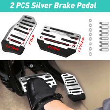 Silver Car Automatic Gas Accelerator Brake Pedals Cover Non Slip Pad Usa Oxilam