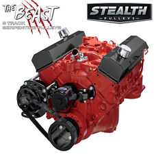 Black Small Block Chevy Serpentine Conversion Kit - Alternator Only Electric Wp