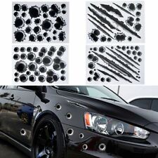 New Car Stickers 3d Bullet Hole Car Stickers Scratch Realistic Waterproof Decals