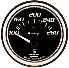 Equus 7262 2-116 Electric  Water  Temperature  Gauge  Chrome With Bl