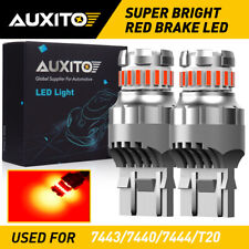 2x Auxito 7443 7440 Led Red Strobe Flash Brake Stop Tail Parking Light Bulb Exc