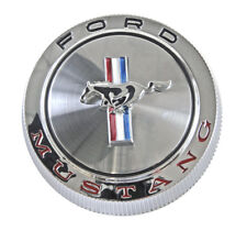 New 1966 Ford Mustang Gas Cap Chrome Twist On With Cable