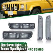 Fit For 1997-2001 Jeep Cherokee Xj Smoke Corner Lights Bumper Signal Lights