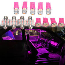 13pcs Car Interior Bright Purple Led Bulb Light Parking Backup T10 31mm Lights