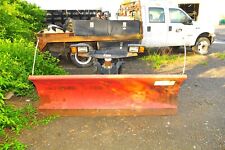 8ft Western Snow Plow Attachment Steel Ultra Finish Straight Blade Truck Mount