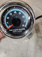 Vintage Sun Super Tach 2 Rpm Tachometer 1960s 70s 8cyl 12v Hot Rod W Mount