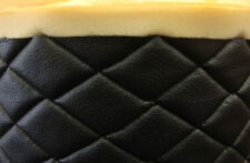 Vinyl Upholstery Black Diamond Quilted Fabric With 38 Foam Backing By Yard