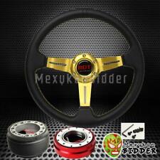 Gold Deep Dish Steering Wheel Red Quick Release For Acura Integra 1994-2001