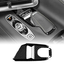 Black Center Control Button Cover Real Hard Carbon Fiber For Corvette C8 20-2023